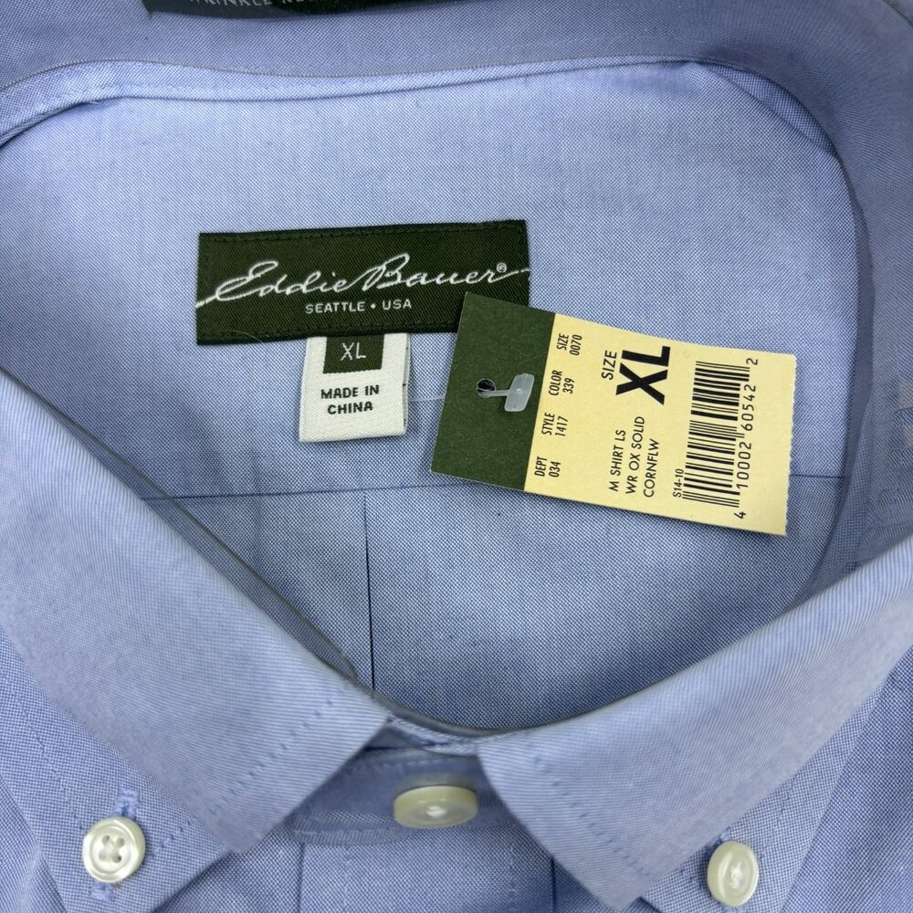 Eddi Bauer Blue XL Dress Shirt - Picture 2 of 5